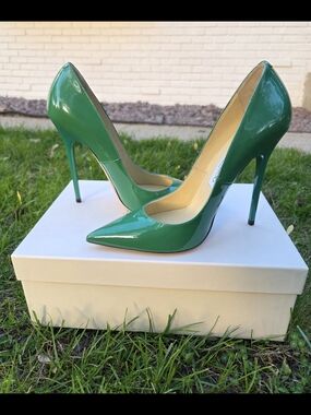 Jimmy Choo Green Anouk Heels
